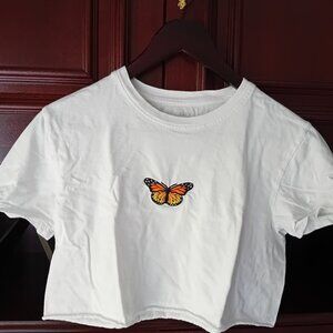 Butterfly Cotton Crop Top